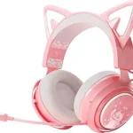 Pink Headphones with Cat Ears