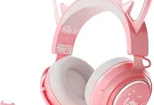 Pink Headphones with Cat Ears